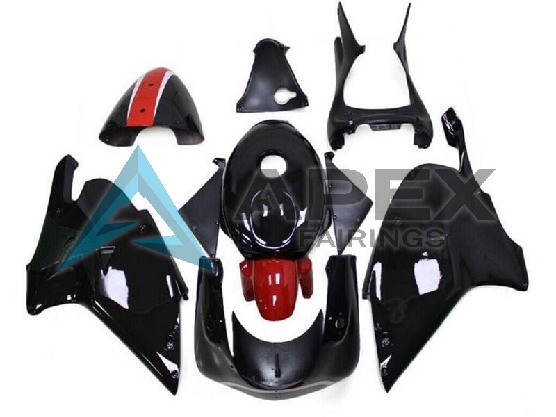 Glossy Black Red  2 - Aprilia RS250 (1998-2002) ABS Fairings | Apex Fairings