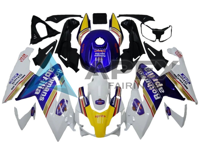 White Blue Yellow Rothmans - Aprilia RS4 125 / RS125 (2006-2011) ABS Fairings | Apex Fairings