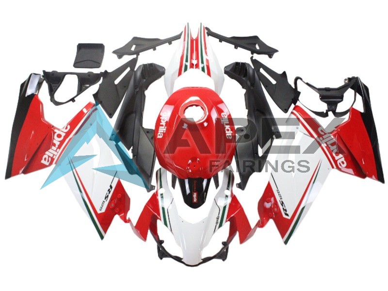 White Red Black - Aprilia RS4 125 / RS125 (2006-2011) ABS Fairings | Apex Fairings