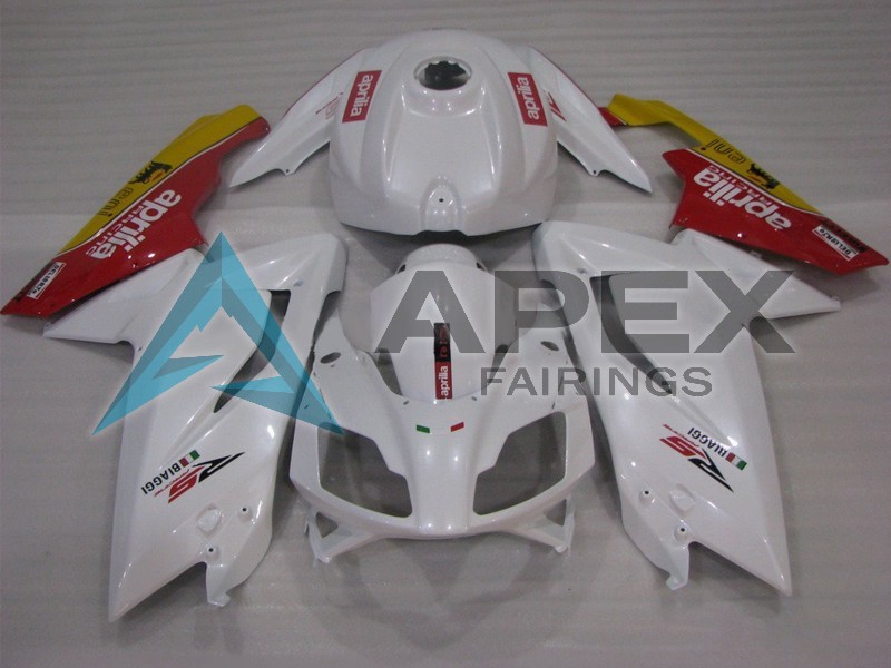 White Red Yellow - Aprilia RS4 125 / RS125 (2006-2011) ABS Fairings | Apex Fairings