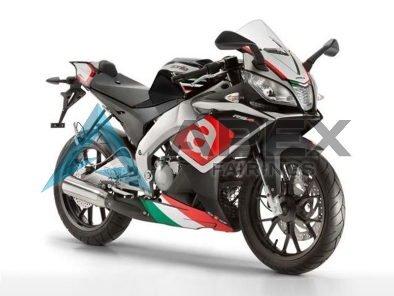 White Red Green Matte Black - Aprilia RS4 50 / RS50 (2011-2017) ABS Fairings | Apex Fairings