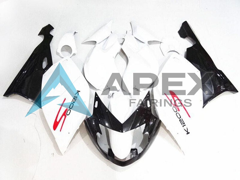 White Glossy Black - BMW K1200S (2005-2010) ABS Fairings | Apex Fairings