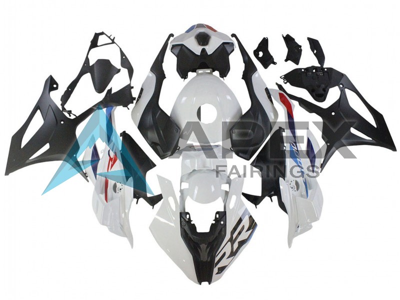 White Blue Red Matte Black - BMW S1000RR (2023-2024) ABS Fairings — Style FE36 | Apex Fairings