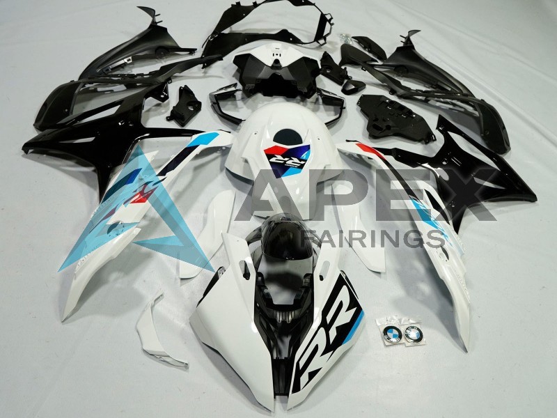 White Light Blue Red Glossy Black - BMW S1000RR (2023-2024) ABS Fairings | Apex Fairings
