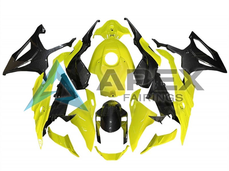 Yellow Black Carbon Fiber - BMW S1000RR (2023-2024) ABS Fairings | Apex Fairings