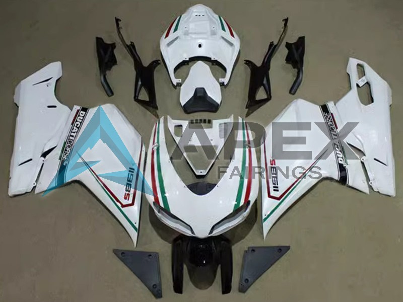 White Red Green Black Coe - Ducati 1198 (2009-2011) ABS Fairings | Apex Fairings