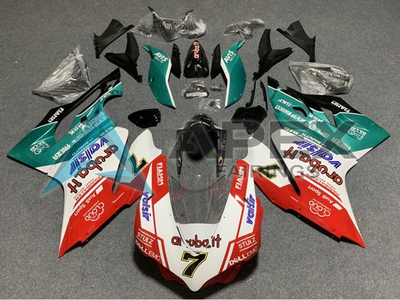 White Red Green Glossy Black Avis Valsir 7 - Ducati 1199 Panigale (2012-2014) ABS Fairings | Apex Fairings