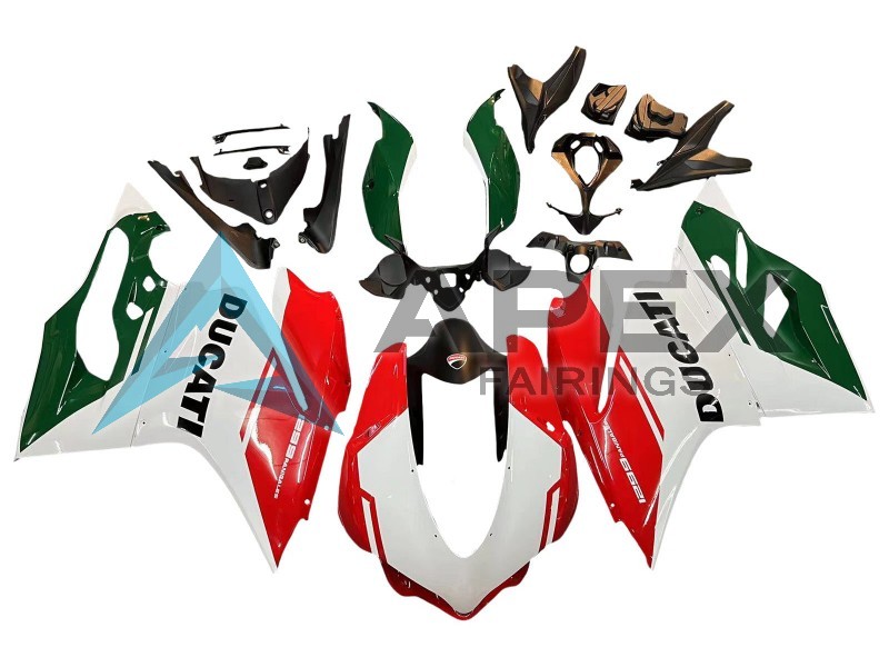 White Red Green Matte Black - Ducati 1299 Panigale (2015-2018) ABS Fairings | Apex Fairings