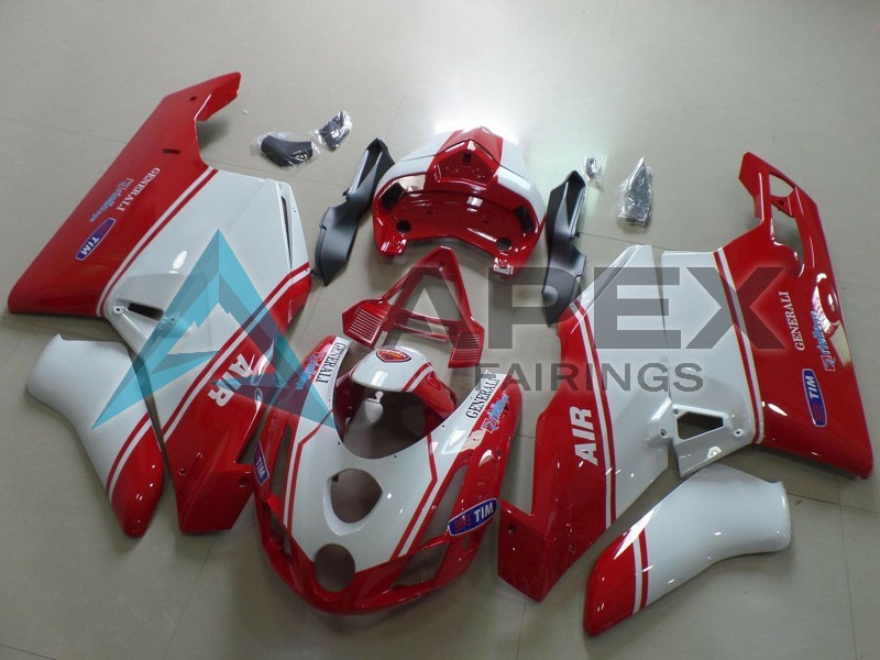 White Red Air Generali Tim - Ducati 749 (2003-2004) ABS Fairings | Apex Fairings