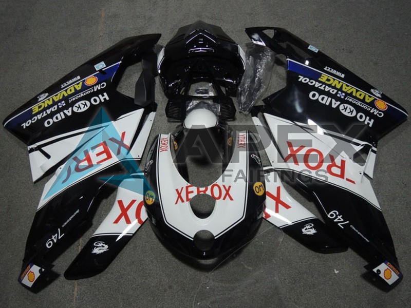 White Glossy Black Red Xerox - Ducati 749 (2005-2006) ABS Fairings | Apex Fairings