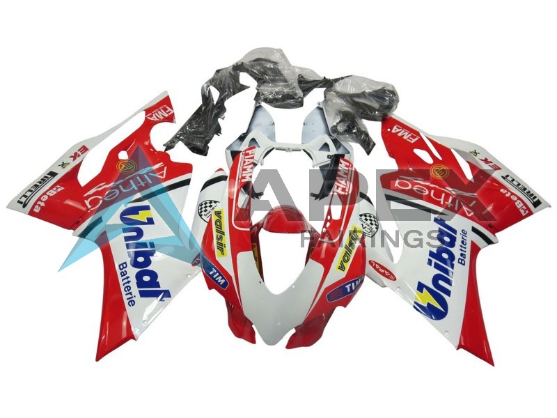 White Red Blue Valsir Fiamm - Ducati 899 Panigale (2013-2015) ABS Fairings | Apex Fairings