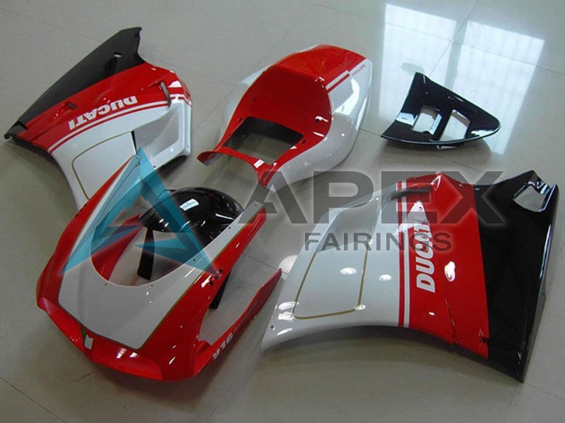 White Red Glossy Black - Ducati 916 (1994-1998) ABS Fairings | Apex Fairings