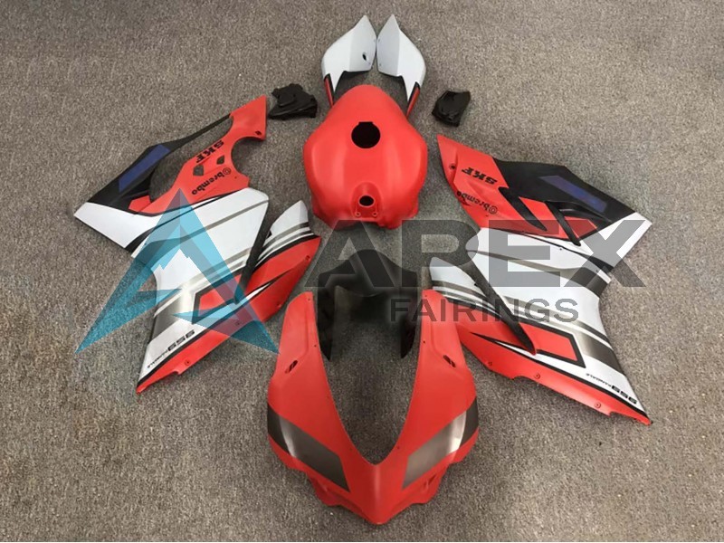 White Red Silver Black - Ducati 959 Panigale (2016-2019) ABS Fairings | Apex Fairings