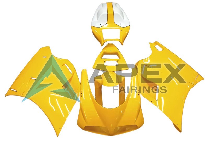 White Yellow - Ducati 996 996S (1999-2002) ABS Fairings | Apex Fairings