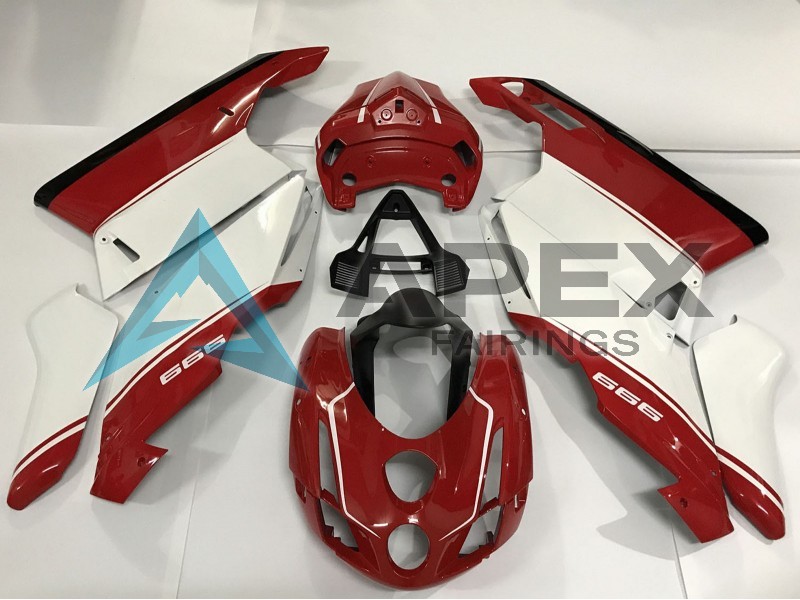 White Red Black - Ducati 999 (2003-2004) ABS Fairings | Apex Fairings
