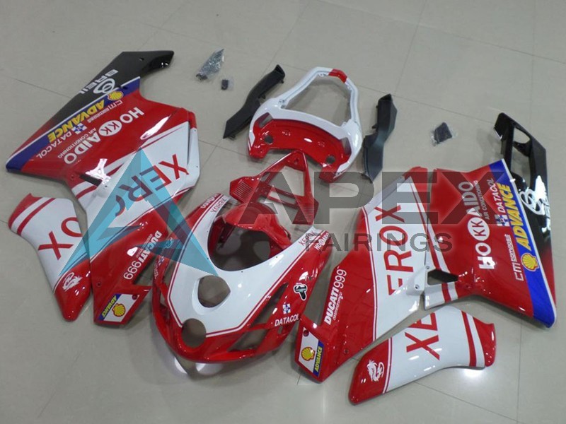 White Red Blue Glossy Black Xerox OEM Style - Ducati 999 (2003-2004) ABS Fairings | Apex Fairings