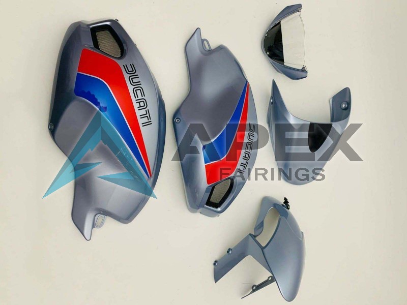 Silver Red Blue - Ducati Monster 1100 / Monster 1100S (2009-2013) ABS Fairings | Apex Fairings