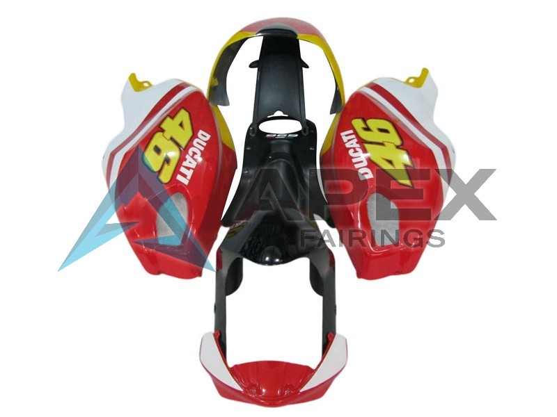 White Red Glossy Black Yellow 46 - Ducati Monster 696 (2008-2014) ABS Fairings | Apex Fairings