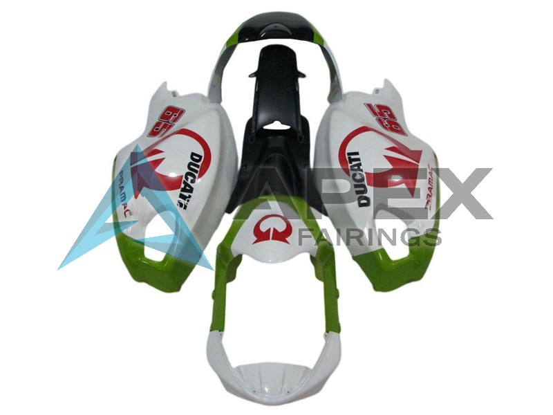 White Green Red Pramac - Ducati Monster 796 (2010-2014) ABS Fairings | Apex Fairings