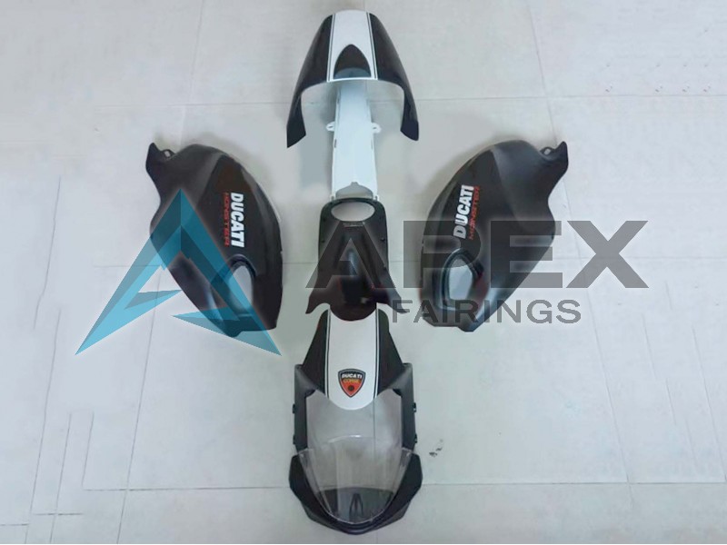 White Matte Black - Ducati Monster 796 (2010-2014) ABS Fairings | Apex Fairings