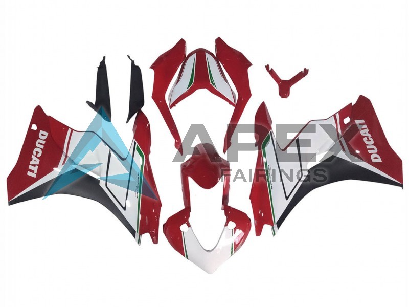 White Red Black Green - Ducati Supersport 939 / 939S (2017-2020) ABS Fairings | Apex Fairings