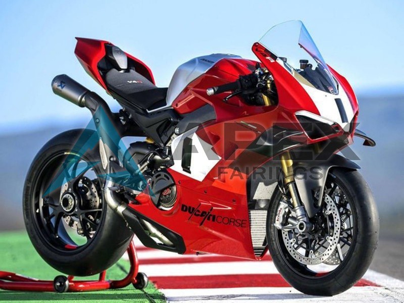 Silver White Red Coe - Ducati Panigale V4 (2022-2024) ABS Fairings | Apex Fairings