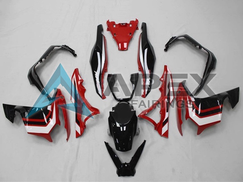 White Red Glossy Black - Honda ADV150 (2018-2021) ABS Fairings | Apex Fairings