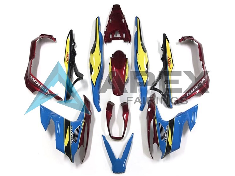Blue Yellow Red - Honda ADV150 (2018-2021) ABS Fairings | Apex Fairings