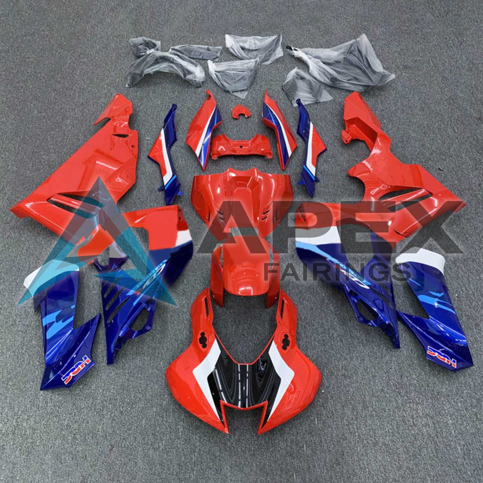 Red & Blue - Honda CBR1000RR / CBR1000RR-R Fireblade (2017-2026) ABS Fairings — Style R-2023-A13 | Apex Fairings