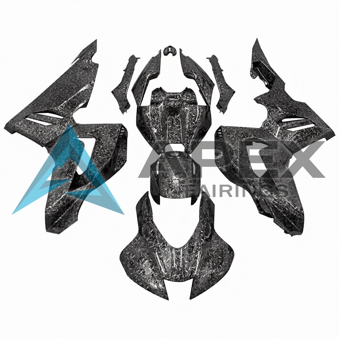Forged Carbon Fiber Patterns & Marble Black - Honda CBR1000RR / CBR1000RR-R Fireblade (2017-2026) ABS Fairings | Apex Fairings