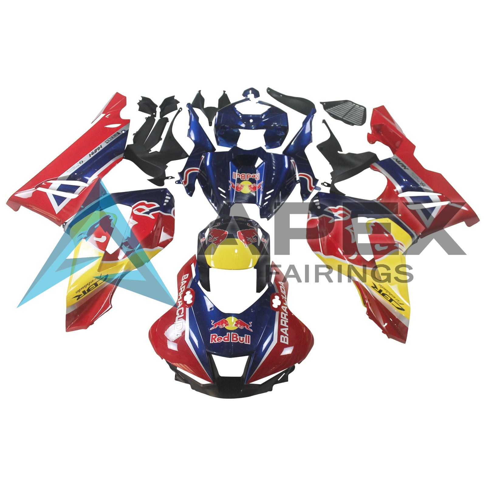 Red Bull & Yellow & Blue - Honda CBR1000RR / CBR1000RR-R Fireblade (2017-2026) ABS Fairings | Apex Fairings