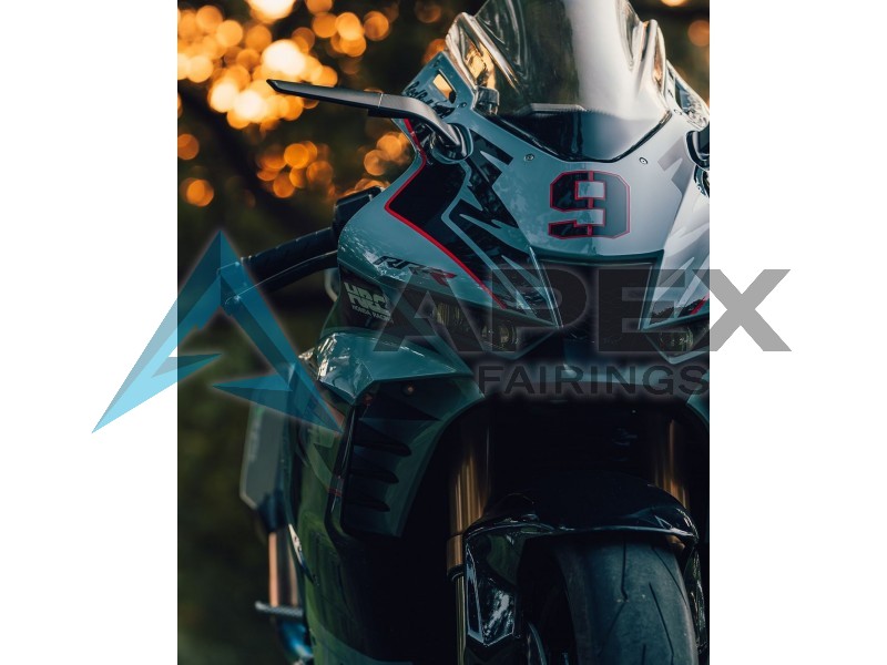 Nardo Grey Glossy Black HRC 9 - Honda CBR1000RR-R SP Fireblade SC82 (2020-2023) ABS Fairings | Apex Fairings — view 3