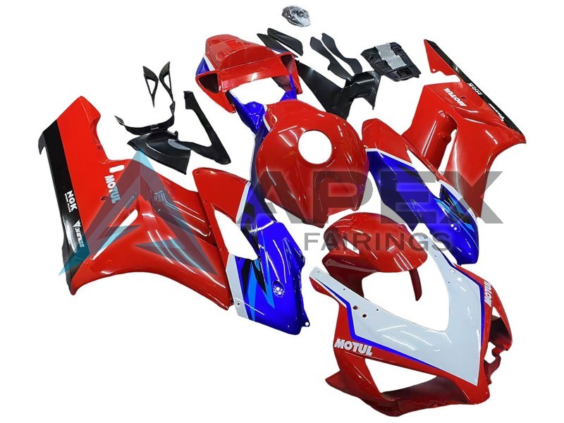 Red Blue Green Black Shark - Honda CBR1000RR Fireblade SC57 (2004-2005) ABS Fairings | Apex Fairings — view 2