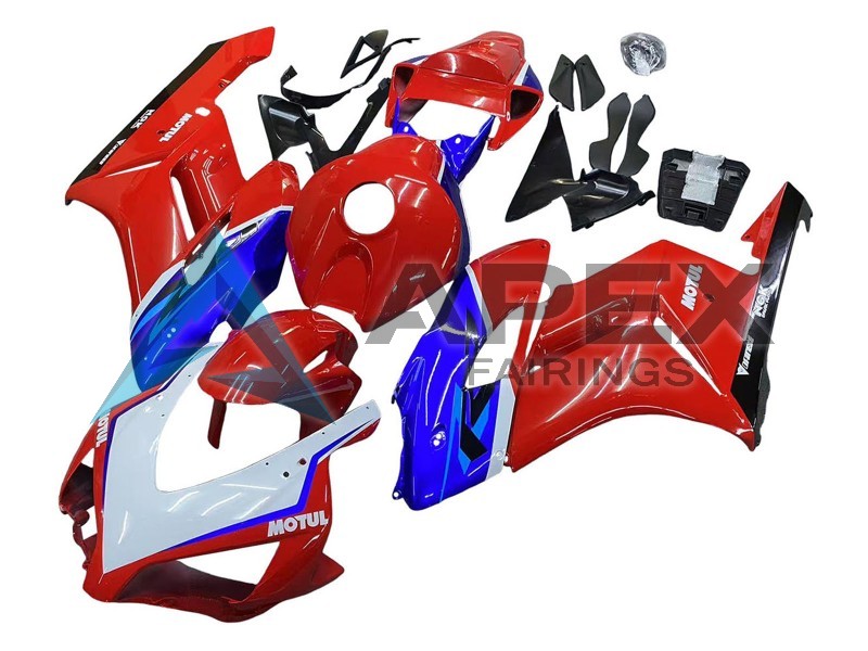 Red Blue Green Black Shark - Honda CBR1000RR Fireblade SC57 (2004-2005) ABS Fairings | Apex Fairings — view 3