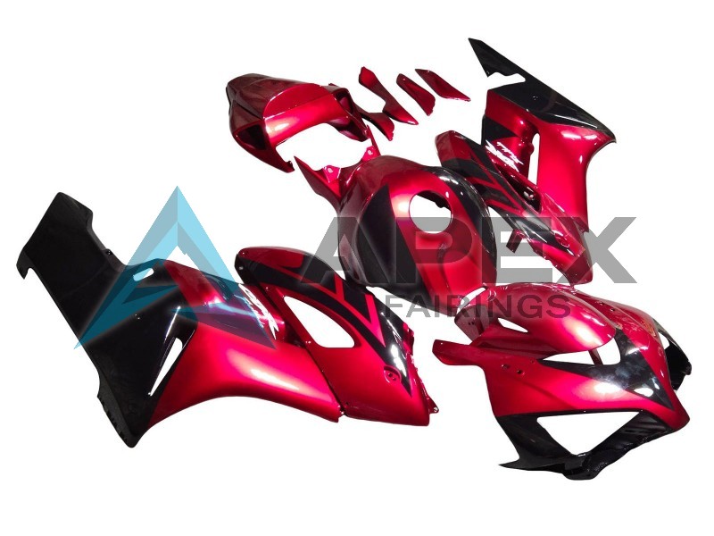 Red Glossy Black Racing - Honda CBR1000RR Fireblade SC57 (2004-2005) ABS Fairings | Apex Fairings — view 2