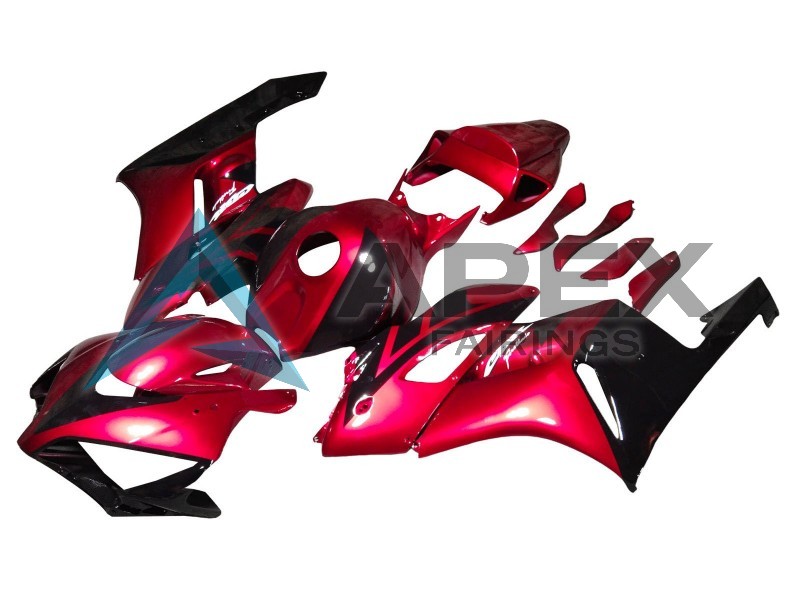 Red Glossy Black Racing - Honda CBR1000RR Fireblade SC57 (2004-2005) ABS Fairings | Apex Fairings — view 3