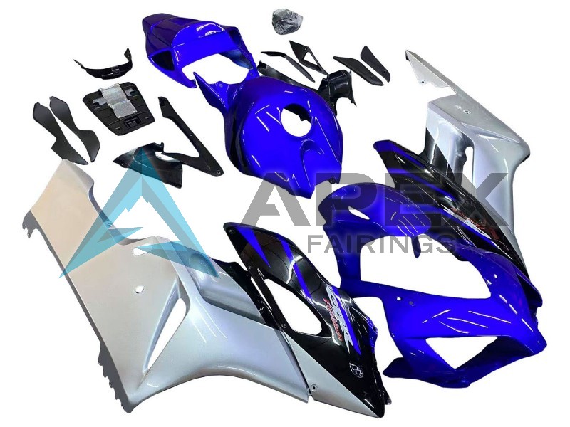 Silver Blue Glossy Black - Honda CBR1000RR Fireblade SC57 (2004-2005) ABS Fairings | Apex Fairings — view 2