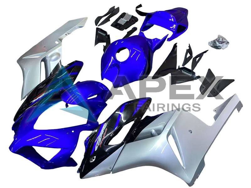 Silver Blue Glossy Black - Honda CBR1000RR Fireblade SC57 (2004-2005) ABS Fairings | Apex Fairings — view 3