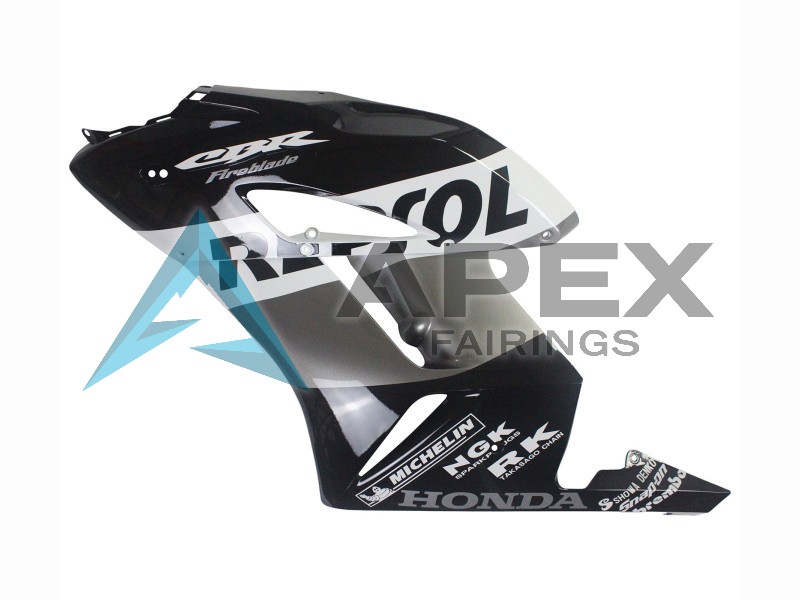 Silver White Glossy Black Repsol - Honda CBR1000RR Fireblade SC57 (2004-2005) ABS Fairings | Apex Fairings — view 4
