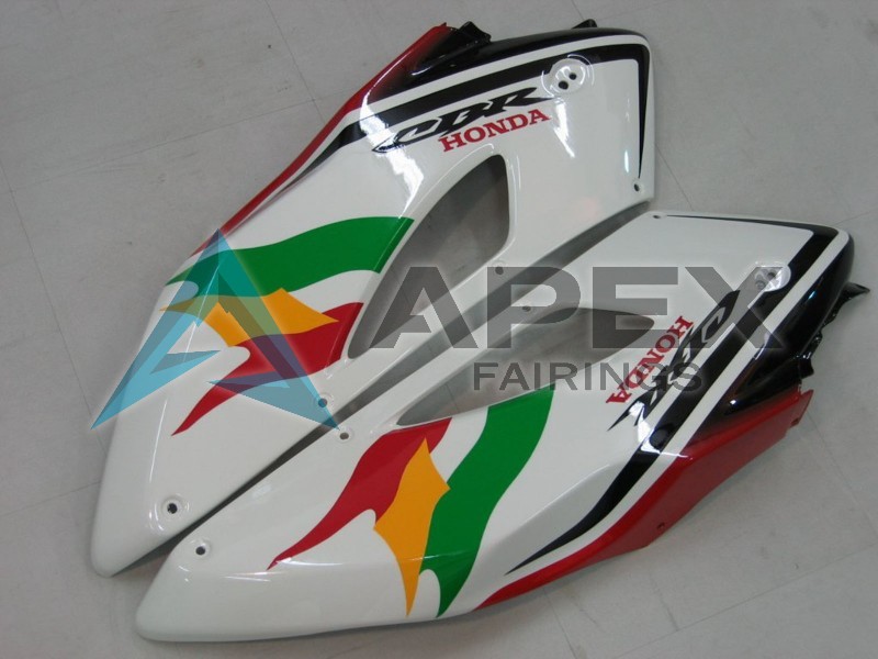 White Blue Red Glossy Black Star Carrera Lee - Honda CBR1000RR Fireblade SC57 (2004-2005) ABS Fairings | Apex Fairings — view 2