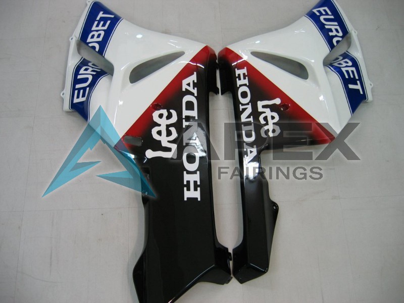 White Blue Red Glossy Black Star Carrera Lee - Honda CBR1000RR Fireblade SC57 (2004-2005) ABS Fairings | Apex Fairings — view 3