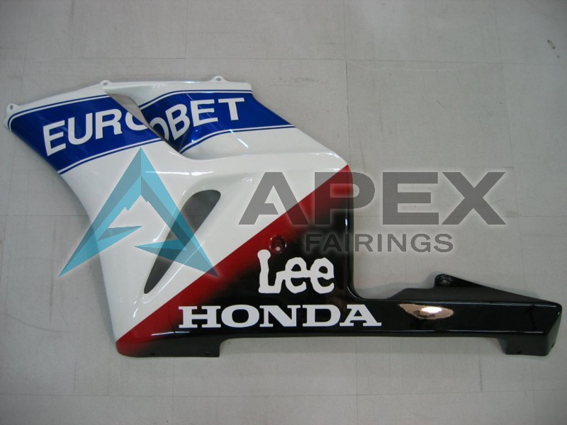 White Blue Red Glossy Black Star Carrera Lee - Honda CBR1000RR Fireblade SC57 (2004-2005) ABS Fairings | Apex Fairings — view 4