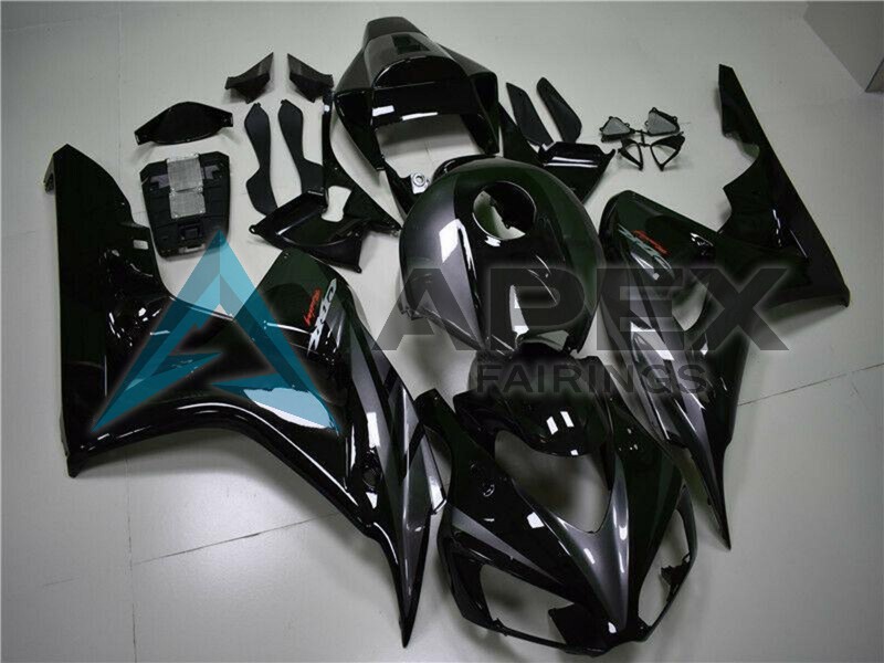 Glossy Black Grey - Honda CBR1000RR Fireblade SC57 (2004-2005) ABS Fairings | Apex Fairings — view 3