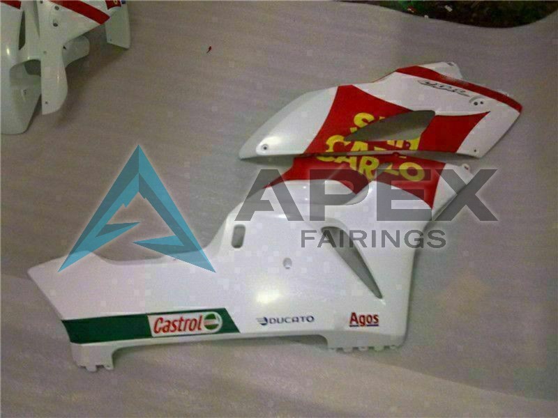 White Red Matte Black Motul - Honda CBR1000RR Fireblade SC57 (2004-2005) ABS Fairings | Apex Fairings — view 4