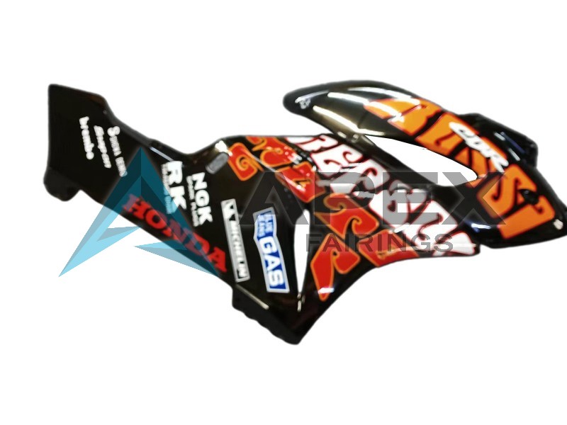 Yellow Glossy Black Orange - Honda CBR1000RR Fireblade SC57 (2004-2005) ABS Fairings | Apex Fairings — view 4