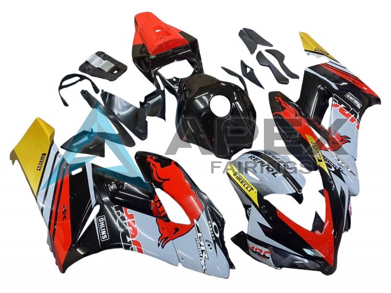 Yellow Grey Glossy Black Nastro Azzurro - Honda CBR1000RR Fireblade SC57 (2004-2005) ABS Fairings | Apex Fairings — view 2