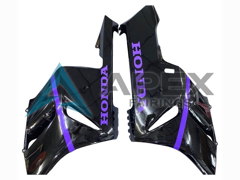 Glossy Black Purple Stripe - Honda CBR1000RR Fireblade SC57 (2004-2005) ABS Fairings | Apex Fairings — view 4