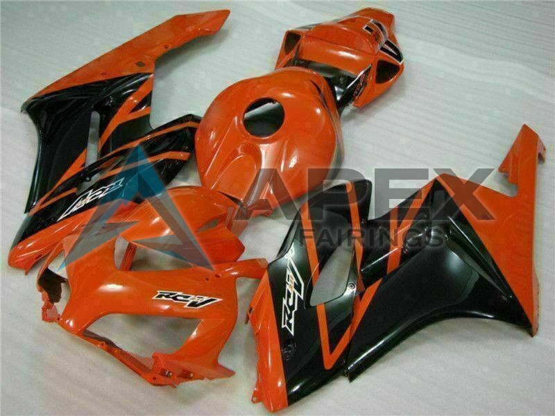 Orange Glossy Black - Honda CBR1000RR Fireblade SC57 (2004-2005) ABS Fairings | Apex Fairings — view 3