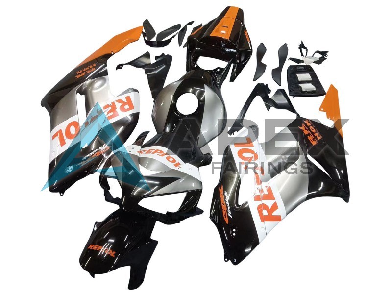 Orange Red White Blue Repsol - Honda CBR1000RR Fireblade SC57 (2004-2005) ABS Fairings | Apex Fairings — view 2