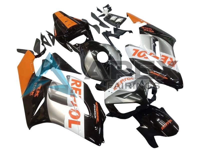 Orange Red White Blue Repsol - Honda CBR1000RR Fireblade SC57 (2004-2005) ABS Fairings | Apex Fairings — view 3